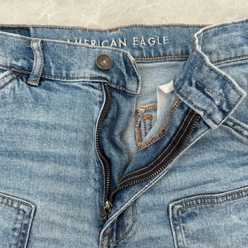 Women’s American Eagle Highest Rise 90s Boyfriend Jean Shorts Raw Hem Size 6 - Picture 5 of 15